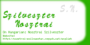 szilveszter nosztrai business card